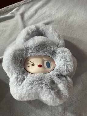 Labubu gray fluffy bag